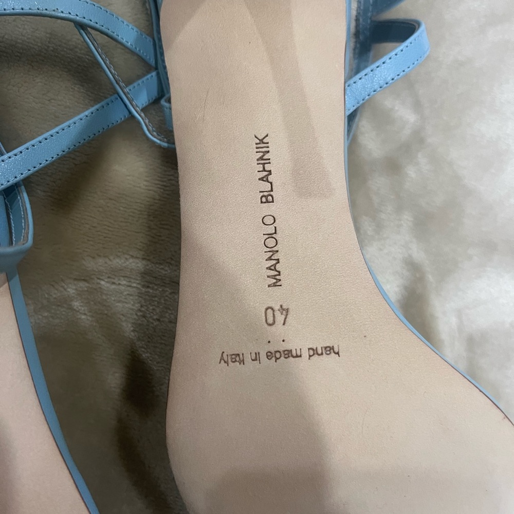 Blue square toe manolo blahnik - Picture 5 of 6